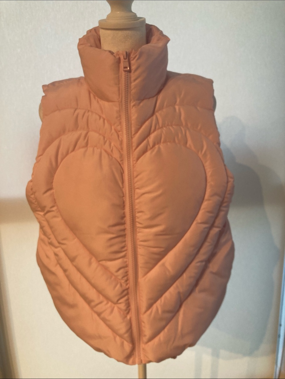 NWT! No Boundaries Quilted Heart Puffer Vest - Baby Pink Color XS